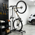 HaiNova Adjustable Height Vertical Bike Stand, Freestanding Bike Rack with Wheels for Garage & Apartment, Safe & Secure, for Wheels Sizes up to 29”