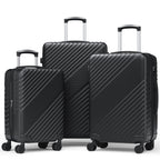 Luggage Sets 3 Piece, ABS Hardside Suitcase Set (20/24/28) with Spinner Wheels, TSA Security Lock, Airline-Approved Carry-On & Lightweight Large Checked Luggage for Business, Travel, Family Vacations