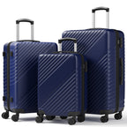 Luggage Sets 3 Piece, ABS Hardside Suitcase Set (20/24/28) with Spinner Wheels, TSA Security Lock, Airline-Approved Carry-On & Lightweight Large Checked Luggage for Business, Travel, Family Vacations