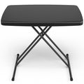 Folding Table 30 Inch - Small Desk Adjustable Height TV Tray for Laptop, Couch, Camping - Heavy Duty Utility Foldable Table for Small Spaces, No Assembly Required, Pink Granite
