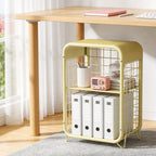 Cute Nightstand, Metal End Table, Side Table with Storage, 3-Tier Narrow End Table for Girls, Small Beside Table for Bedroom, Living Room, Office, Decor, Pink