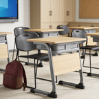 Stacking Chairs Set of 4, Plastic Waiting Room Chair with Sled Base, Stackable Office Guest Reception Chairs No Wheels for Break Rooms and Conference Rooms Black