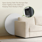 48" Folding Round Table, Heavy Duty Plastic Commercial Dinner Table with Foldable Steel Legs, Portable Banquet Table for Wedding, Party, Events, Indoor, Outdoor, White