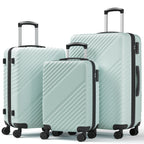 Luggage Sets 3 Piece, ABS Hardside Suitcase Set (20/24/28) with Spinner Wheels, TSA Security Lock, Airline-Approved Carry-On & Lightweight Large Checked Luggage for Business, Travel, Family Vacations