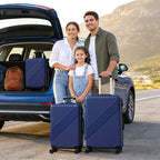 Luggage Sets 3 Piece, ABS Hardside Suitcase Set (20/24/28) with Spinner Wheels, TSA Security Lock, Airline-Approved Carry-On & Lightweight Large Checked Luggage for Business, Travel, Family Vacations