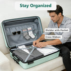 20 Inch Carry On Luggage, ABS Hardside Suitcase with Spinner Wheels, Airline-Approved Cabin Luggage with TSA Security Lock, Expandable Travel Suitcase for Flights, Business Trips & Weekend Vacations