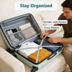 20 Inch Carry On Luggage, ABS Hardside Suitcase with Spinner Wheels, Airline-Approved Cabin Luggage with TSA Security Lock, Expandable Travel Suitcase for Flights, Business Trips & Weekend Vacations