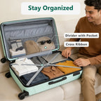 20 Inch Carry On Luggage, ABS Hardside Suitcase with Spinner Wheels, Airline-Approved Cabin Luggage with TSA Security Lock, Expandable Travel Suitcase for Flights, Business Trips & Weekend Vacations
