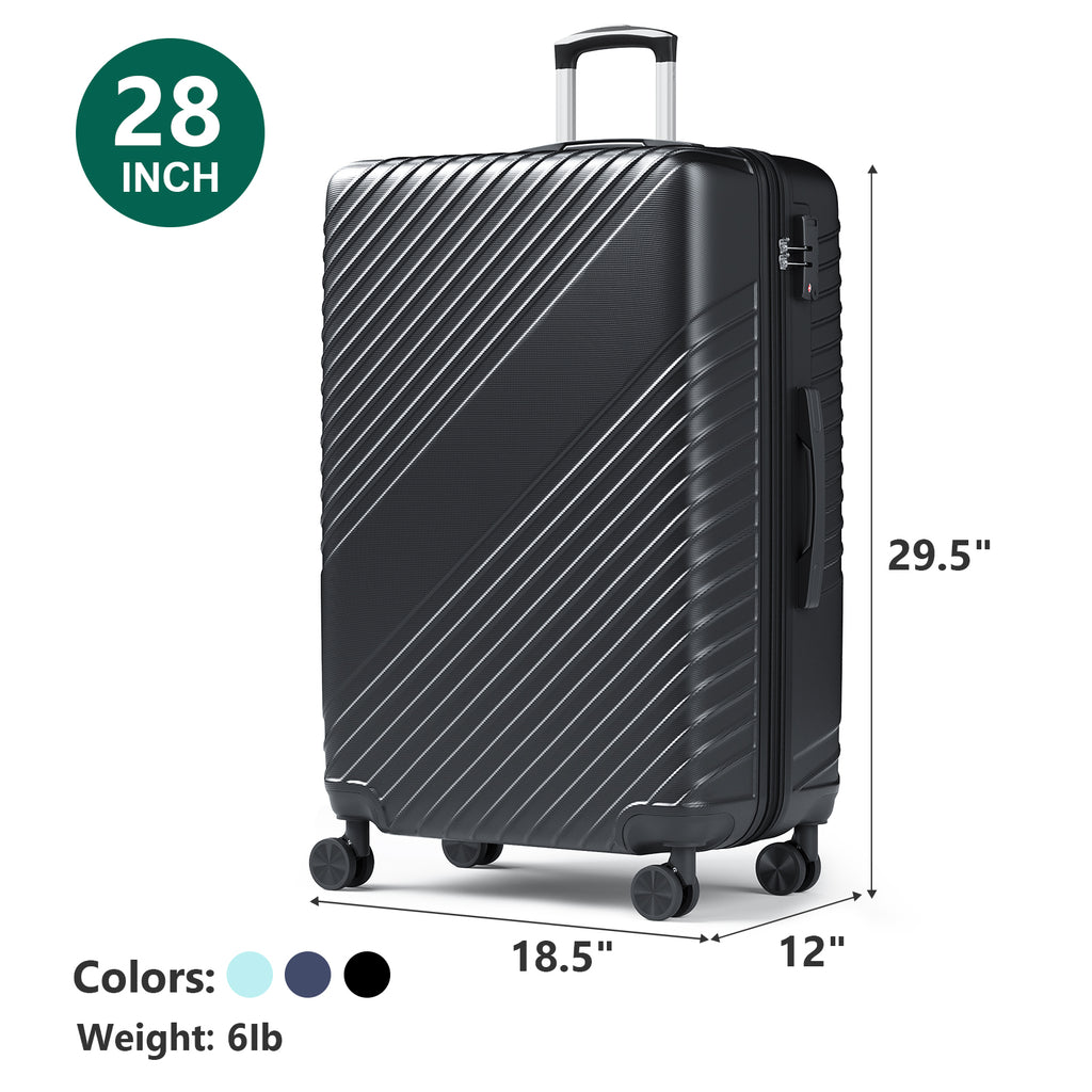 20 Inch Carry On Luggage, ABS Hardside Suitcase with Spinner Wheels, Airline-Approved Cabin Luggage with TSA Security Lock, Expandable Travel Suitcase for Flights, Business Trips & Weekend Vacations