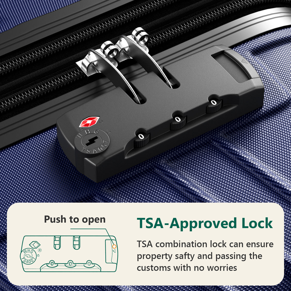 20 Inch Carry On Luggage, ABS Hardside Suitcase with Spinner Wheels, Airline-Approved Cabin Luggage with TSA Security Lock, Expandable Travel Suitcase for Flights, Business Trips & Weekend Vacations