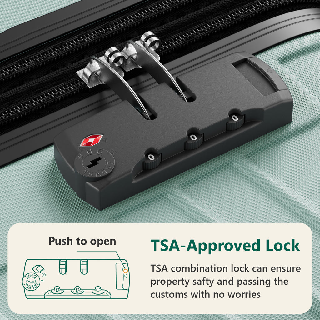 20 Inch Carry On Luggage, ABS Hardside Suitcase with Spinner Wheels, Airline-Approved Cabin Luggage with TSA Security Lock, Expandable Travel Suitcase for Flights, Business Trips & Weekend Vacations