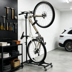 HaiNova Adjustable Height Vertical Bike Stand, Freestanding Bike Rack with Wheels for Garage & Apartment, Safe & Secure, for Wheels Sizes up to 29”