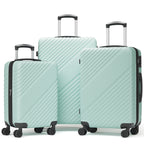Luggage Sets 3 Piece, ABS Hardside Suitcase Set (20/24/28) with Spinner Wheels, TSA Security Lock, Airline-Approved Carry-On & Lightweight Large Checked Luggage for Business, Travel, Family Vacations