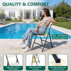 Folding Chair 4 Pack, Portable Heavy Duty Foldable Chair Plastic Seat with Steel Frame for Indoor and Outdoor, Dinning, Party, Wedding, Office, Patio, Garden, White