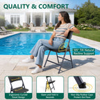 Folding Chair 4 Pack, Portable Heavy Duty Foldable Chair Plastic Seat with Steel Frame for Indoor and Outdoor, Dinning, Party, Wedding, Office, Patio, Garden, White