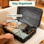 3-Piece Luggage Set - Carry-On & Large& Medium Checked Luggage with Dual Spinner Wheels - Durable Polypropylene Hardshell - TSA Lock, Airline-Approved - Expandable Hard Shell(Black)