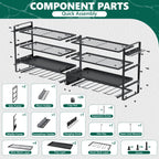 HaiNova Power Tool Organizer Wall Mount, 4 Layer Heavy Duty Loads 400 lbs, with 8 Drill Holder, Large Tool Storage Rack for Workshop/Utility Room