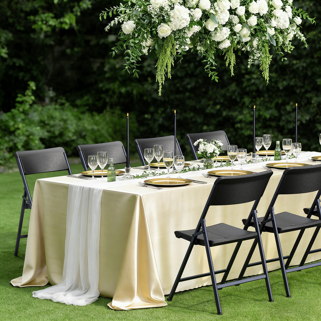 Folding Chair 4 Pack, Portable Heavy Duty Foldable Chair Plastic Seat with Steel Frame for Indoor and Outdoor, Dinning, Party, Wedding, Office, Patio, Garden, White