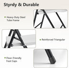 HaiNova Folding Chairs 4 Pack, Outdoor Folding Chairs for Outside Indoor, Portable 350 lbs Capacity Heavy Duty Plastic Metal Foldable Chairs Commercial Seating for Picnic, Party, Patio, Snow White