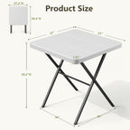 Folding Table Set with 2 Pack Folding Chairs, No Assembly Portable Event Table and Chairs Set, Heavy Duty Foldable Card Table and Chairs for Outdoor, Camping, Patio, Picnic, Dining, Indoor(White)