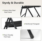 HaiNova Folding Chairs 4 Pack, Outdoor Folding Chairs for Outside Indoor, Portable 350 lbs Capacity Heavy Duty Plastic Metal Foldable Chairs Commercial Seating for Picnic, Party, Patio, Snow White