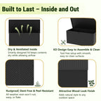 HaiNova 260 Gallon Outdoor Storage Box, Large Resin Deck Boxes Outdoor Waterproof, Deck Storage Box for Patio Furniture Outdoor Cushions, Throw Pillows, Garden Tools and Pool Floats, Black