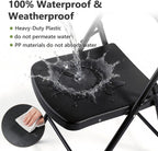 HaiNova Folding Chairs 4 Pack, Outdoor Folding Chairs for Outside Indoor, Portable 350 lbs Capacity Heavy Duty Plastic Metal Foldable Chairs Commercial Seating for Picnic, Party, Patio, Snow White