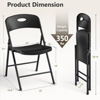 HaiNova Folding Chairs 4 Pack, Outdoor Folding Chairs for Outside Indoor, Portable 350 lbs Capacity Heavy Duty Plastic Metal Foldable Chairs Commercial Seating for Picnic, Party, Patio, Snow White