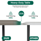HaiNova 6ft Folding Table, Portable Camping Table with Handle, Durable and Anti-fouling Picnic Table Suitable for Party, Camping and Picnic, Khaki