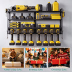 HaiNova Power Tool Organizer Wall Mount, 4 Layer Heavy Duty Loads 400 lbs, with 8 Drill Holder, Large Tool Storage Rack for Workshop/Utility Room