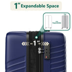 Luggage Sets 3 Piece, ABS Hardside Suitcase Set (20/24/28) with Spinner Wheels, TSA Security Lock, Airline-Approved Carry-On & Lightweight Large Checked Luggage for Business, Travel, Family Vacations