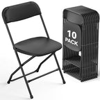 HaiNova Plastic Folding Chair 6 Pack, Portable Comfortable Event Chair, Capacity 350 lb, Indoor/Outdoor Dual-Use Seating for Various Occasions, White