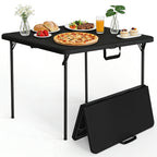 HaiNova 36in Square Folding Table, Portable Plastic Table with Handle Suitable for Party and Parties Backyard Events, White