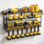 HaiNova Power Tool Organizer Wall Mount, 4 Layer Heavy Duty Loads 400 lbs, with 8 Drill Holder, Large Tool Storage Rack for Workshop/Utility Room