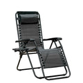 HaiNova Zero Gravity Chair, 350lb Capacity, Folding Reclining Chair with Adjustable Pillow and Cup Holder for Garden, Patio, Beach, Black