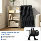4 Pack Padded PU Leather Folding Chairs, Heavy Duty Portable Foldable Metal Chairs with Thickened Cushion Seat and Back, Ergonomic Steel Frame for Indoor Outdoor, Home Office Party Patio Backyard