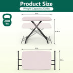 HaiNova Folding TV Tray Table, 30in Height Adjustable TV Tray for Laptop, Heavy Duty Utility Foldable Table for Small Spaces, Pink