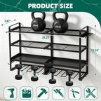 HaiNova Power Tool Organizer Wall Mount, 4 Layer Heavy Duty Loads 400 lbs, with 8 Drill Holder, Large Tool Storage Rack for Workshop/Utility Room