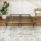HaiNova King Bed Frame Folding Metal Platform Bed Frame with Heavy Duty and Strong Bearing Capacity, 14 Inches High, Black