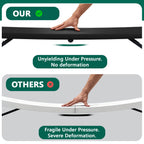 HaiNova 4 Ft Adjustable Height Folding Table, Max Load 400lbs, Portable Camping Table with Handle for Home Party, Camping Parties and Weddings, Black