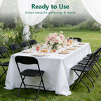 HaiNova Plastic Folding Chair 6 Pack, Portable Comfortable Event Chair, Capacity 350 lb, Indoor/Outdoor Dual-Use Seating for Various Occasions, White