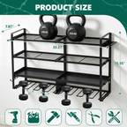 HaiNova Power Tool Organizer Wall Mount, 4 Layer Heavy Duty Loads 400 lbs, with 8 Drill Holder, Large Tool Storage Rack for Workshop/Utility Room